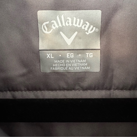 Men’s Callaway Golf Grey Puffer Water Repellent Full Zip Vest -  Men's Size XL - Picture 2 of 7